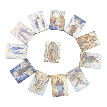 Religious Rectangular Glitter Compact Makeup Mirror JM6423-2 (12PC)