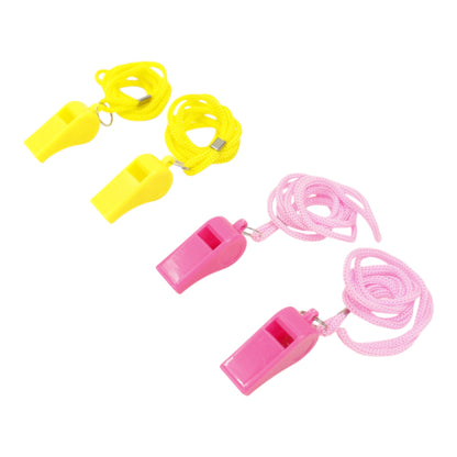 Plastic Referee Whistle With LanyardJM6122- 2 (12PC)