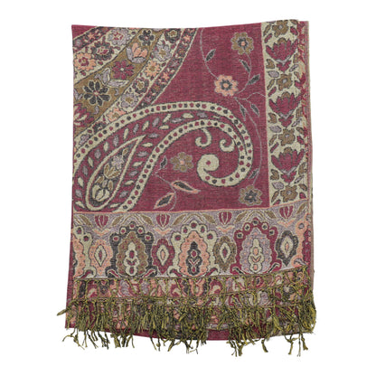 Metallic Pashmina Paisley Pattern SCF3719-30. (12PC)