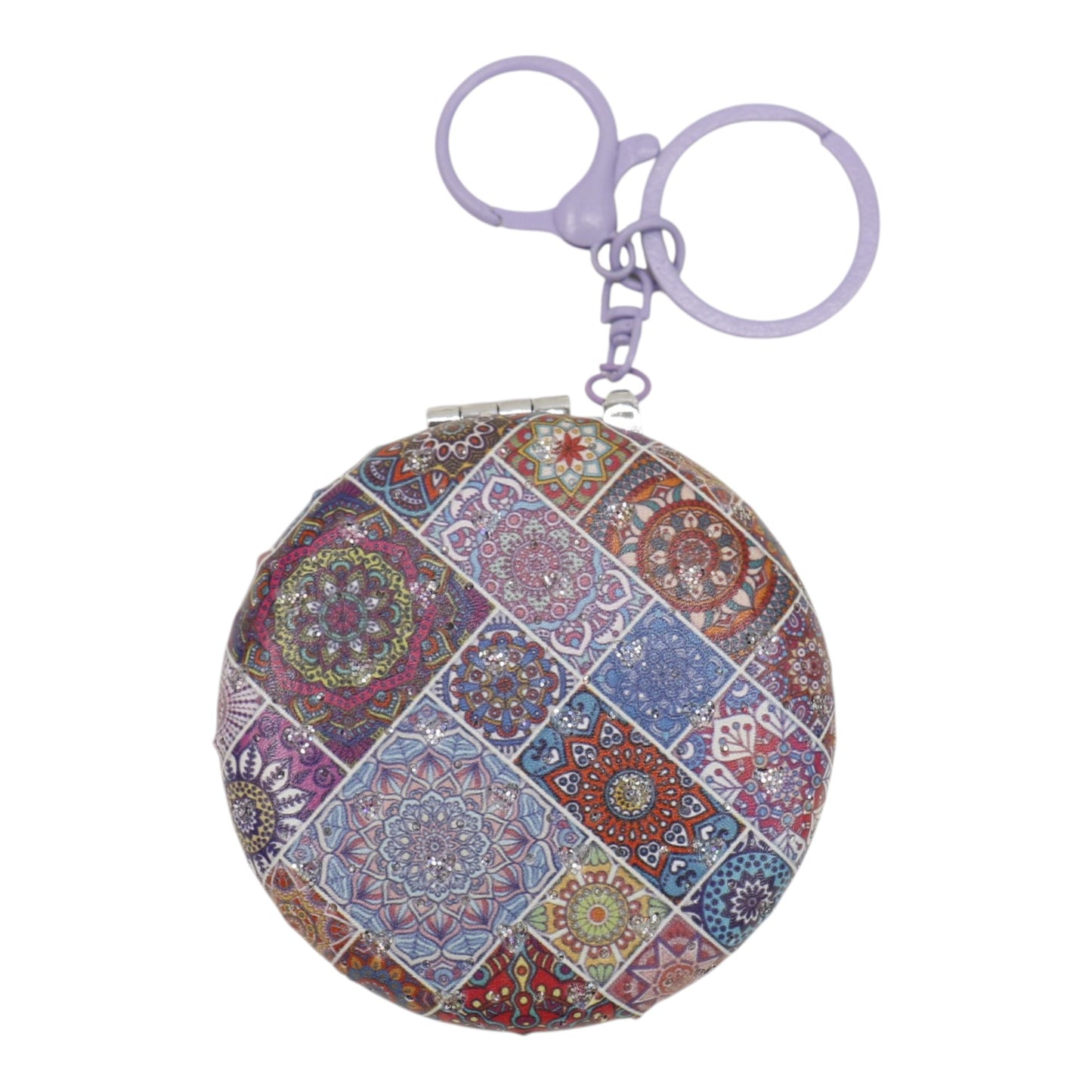 Mandala Round Mirror Key Chain JM6402- 10 (12PC)
