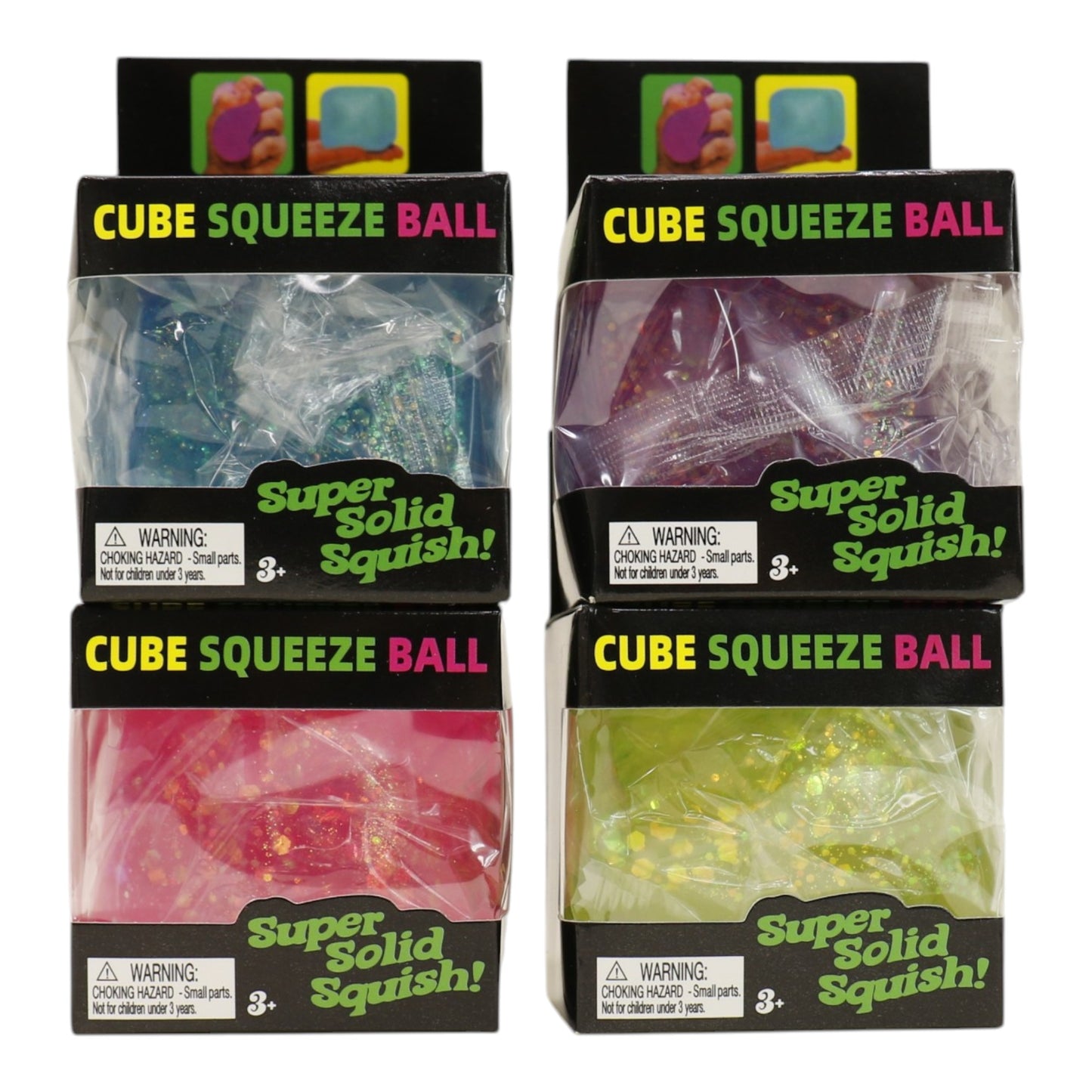 Colorful Glitter Cube Squishy Toy SS6510-52. (12PC)