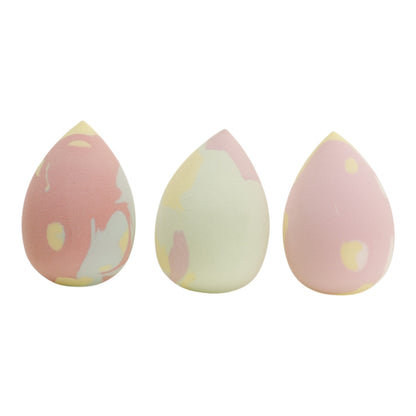 Teardrop-Shaped Makeup Sponge With A Pastel Marble Pattern 11486 (12PC)