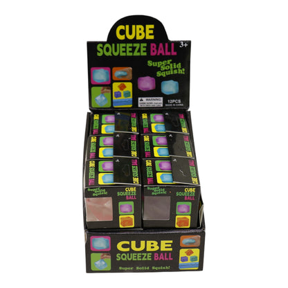 Cube Fidget Squishy Filled With  A Clear Ocean Scene Squishy Ball Toy JT6608-6 (12PC)