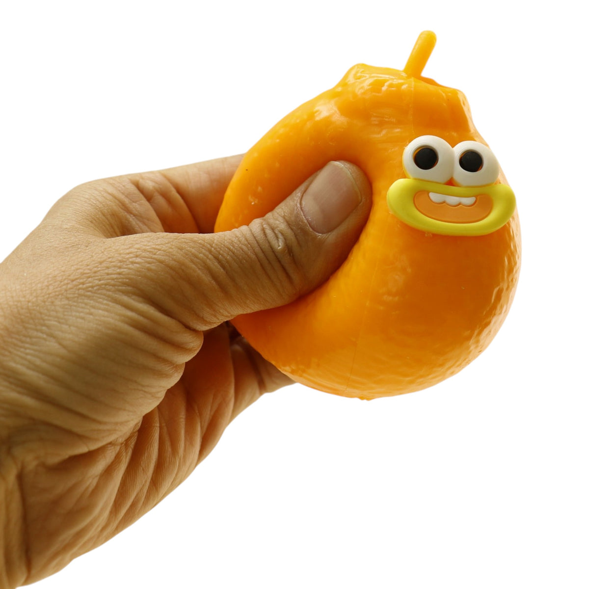 Goofy Smile Orange Tangerine Fluffy Slime Filled TPR Squishy Toy JT6831-11 (12PC)