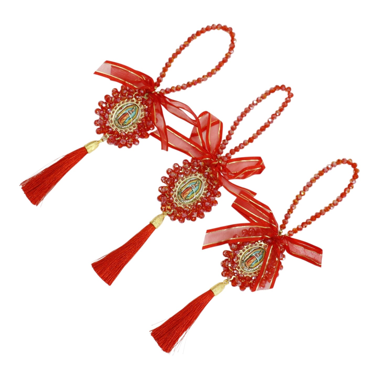 Guadalupe Car Rear Mirror Hang Accessory CH220RD (12PC)