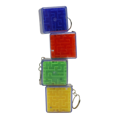 3D Maze Cube Keychains JK5910-7 (12PC)
