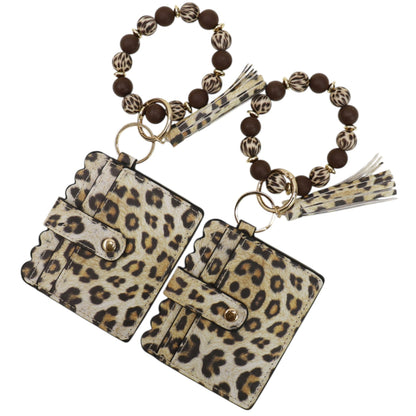 Silicone Bracelet Leather Wallet Tassel JB6126-12 (12PC)