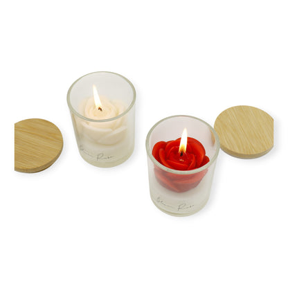 Rose Flower Fragrance Scented Candle SS51016-4 (2pc)
