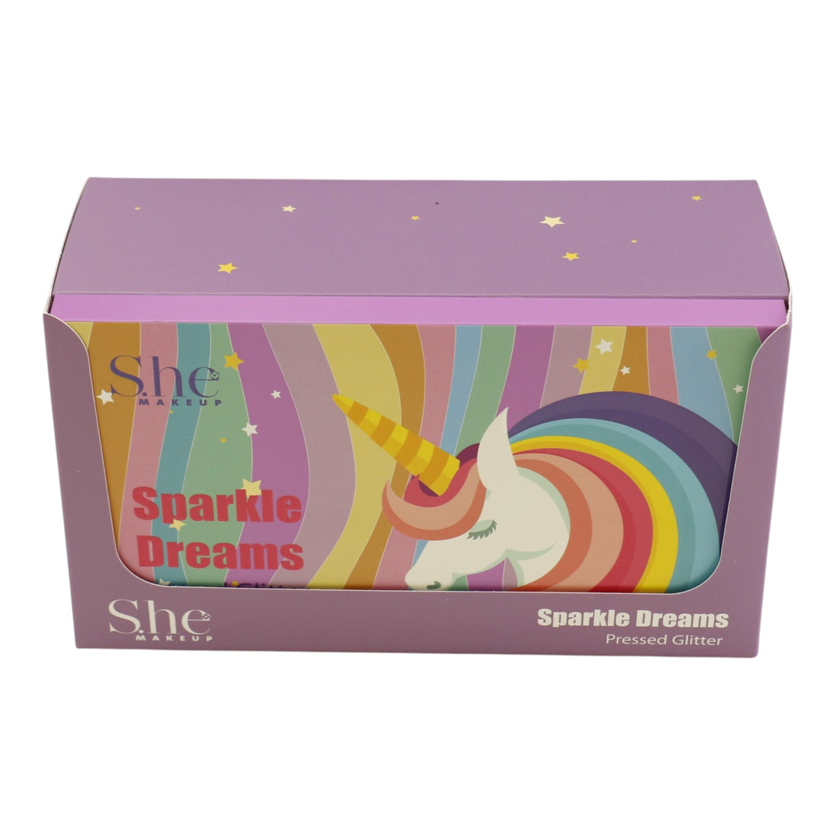 S. He 18 Color Pressed Glitter Palette PG01 (6PK)