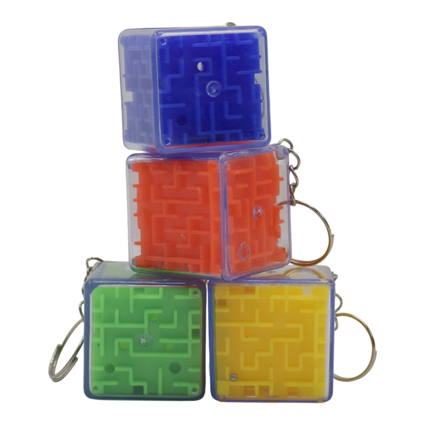 3D Maze Cube Keychains JK5910-7 (12PC)
