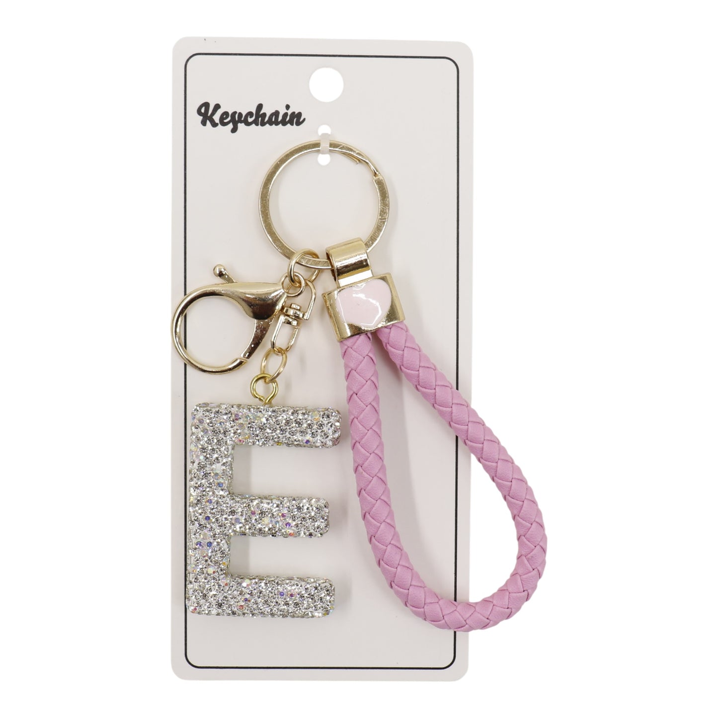 Rhinestone Alphabet Initial Letter Key Chain SS51011-40 (12PC)