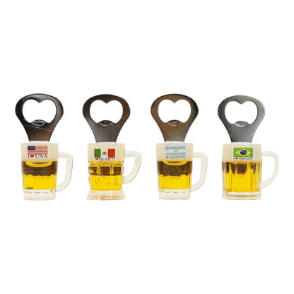 Mini Beer Mug Bottle Opener with Magnetic BO723-1. (12PC)