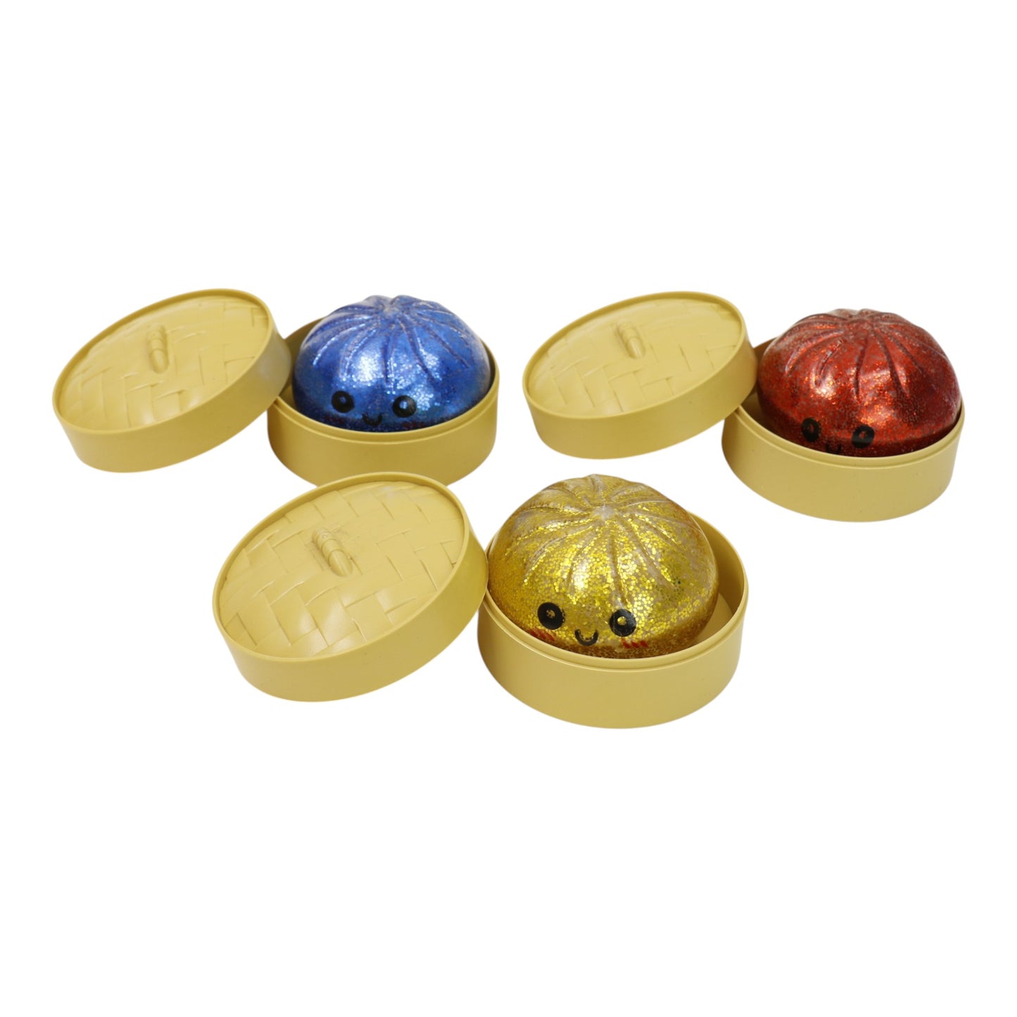 Glitter Squishy Dumpling Filled With Beads Toy SS417-3(12PC)