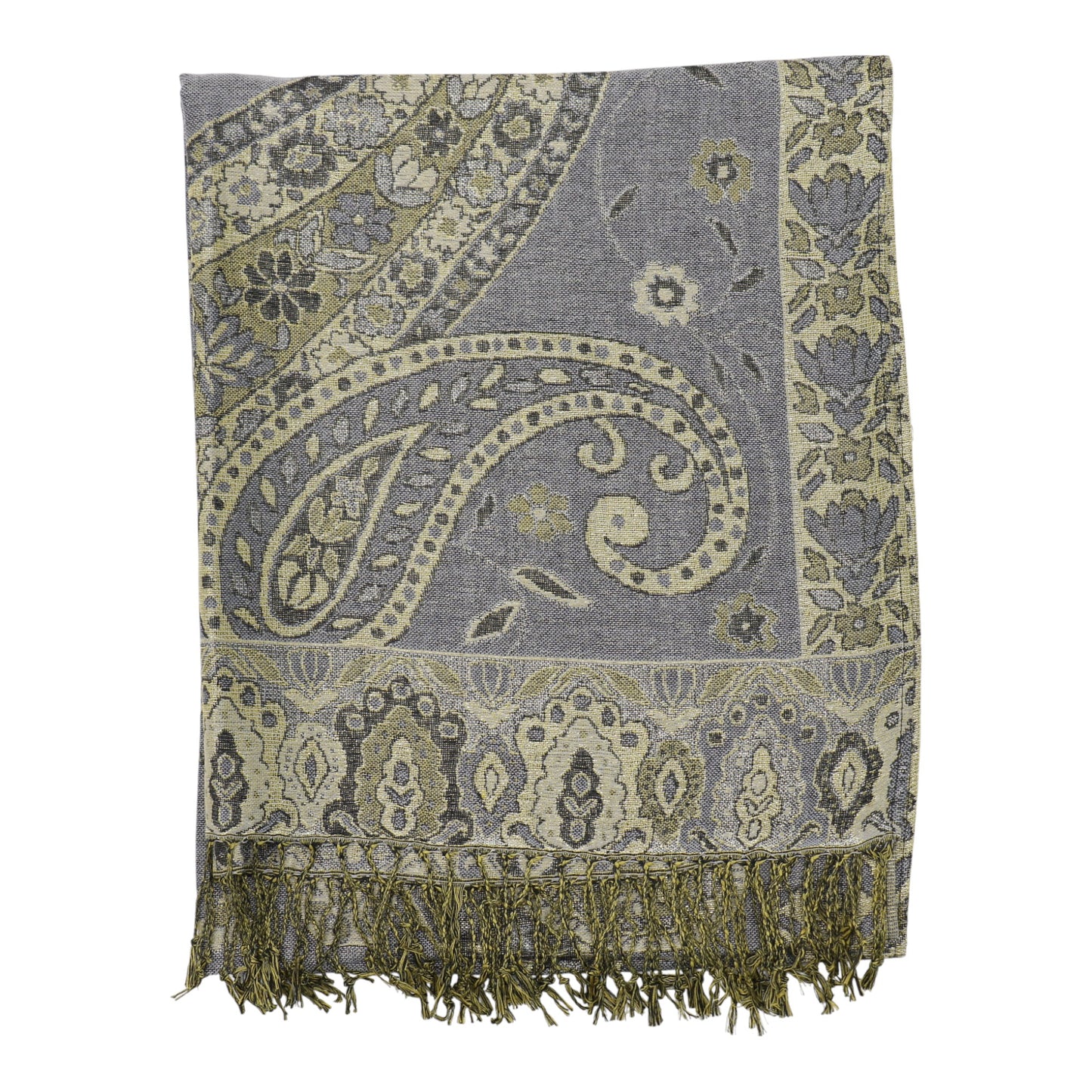 Metallic Pashmina Paisley Pattern SCF3719-30. (12PC)