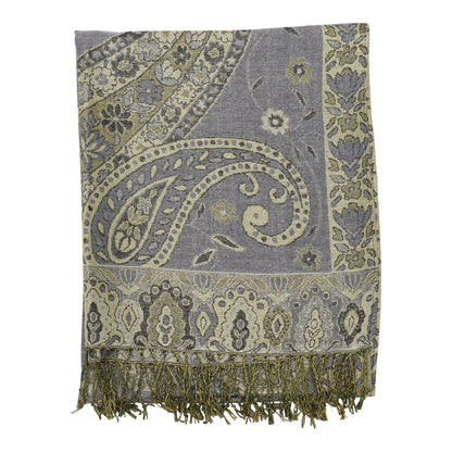 Metallic Pashmina Paisley Pattern SCF3719-30. (12PC)