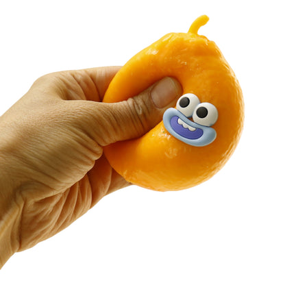 Goofy Smile Orange Tangerine Fluffy Slime Filled TPR Squishy Toy JT6831-11 (12PC)