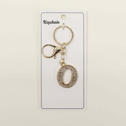 Rhinestone Alphabet Initial Letter Key Chain SS51011-32. (12PC)