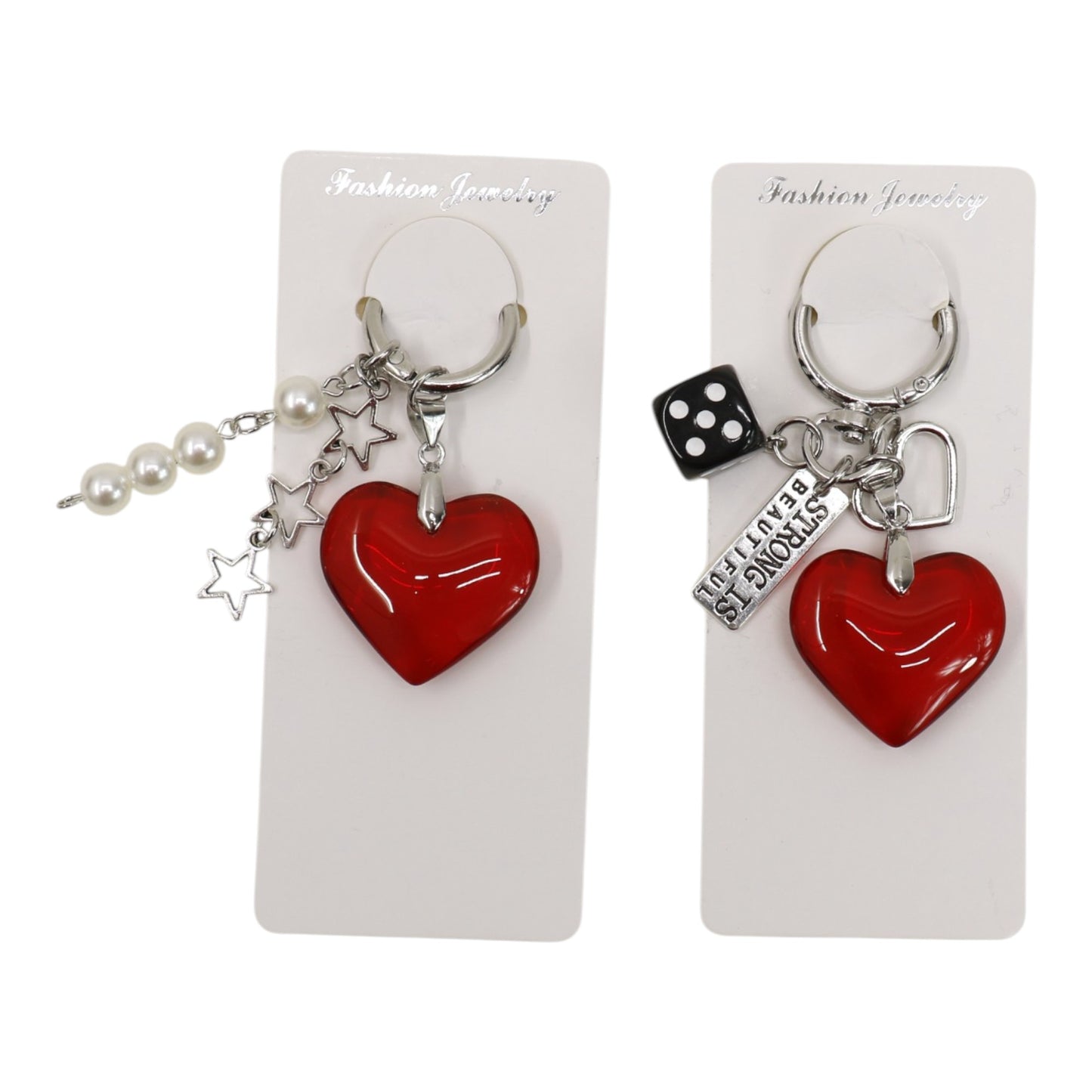 Double Sided Heart Keychain KC511-86 (12PC)