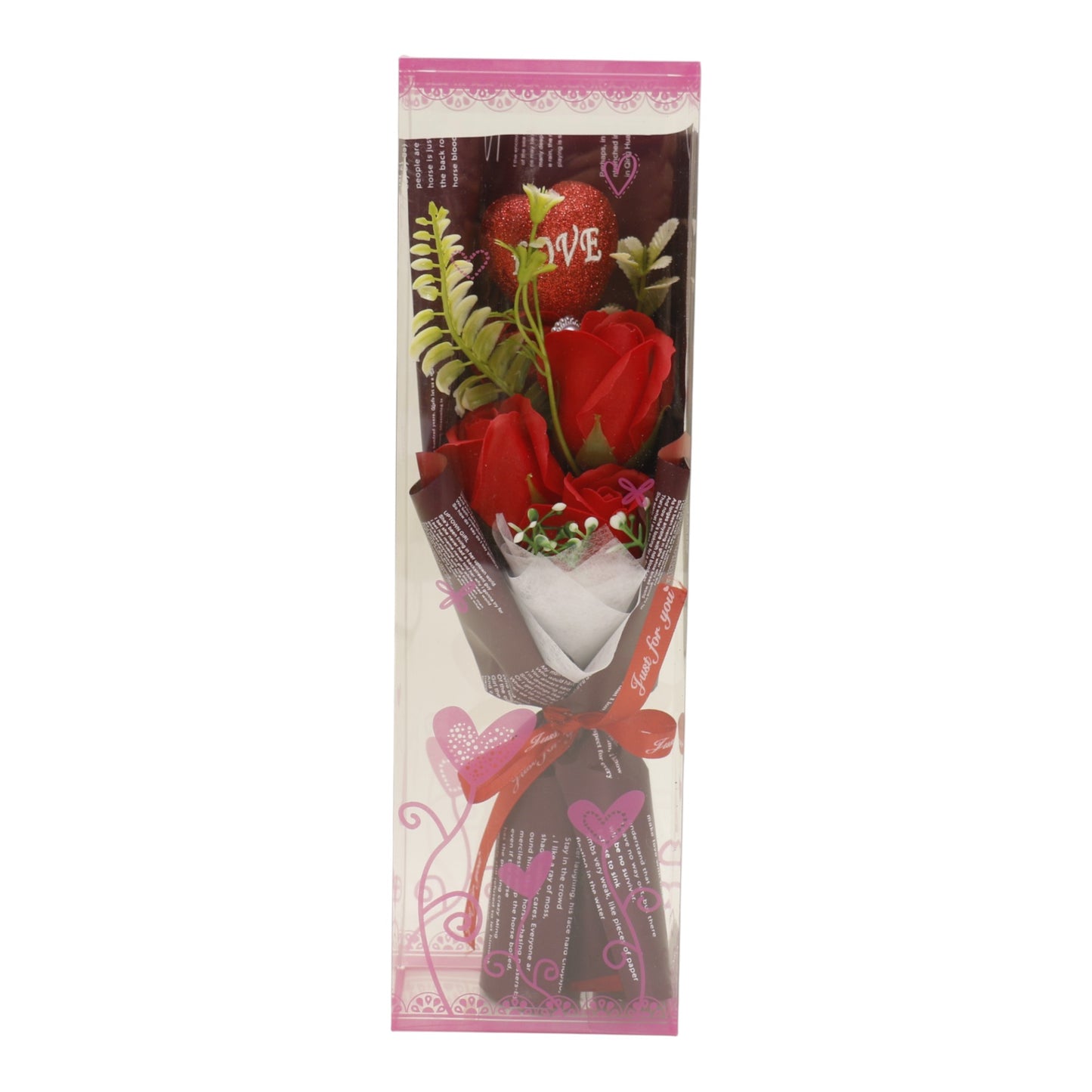 Three Rose Heart Artificial Bouquet Gift  VT5111-2 (1 PACKS )