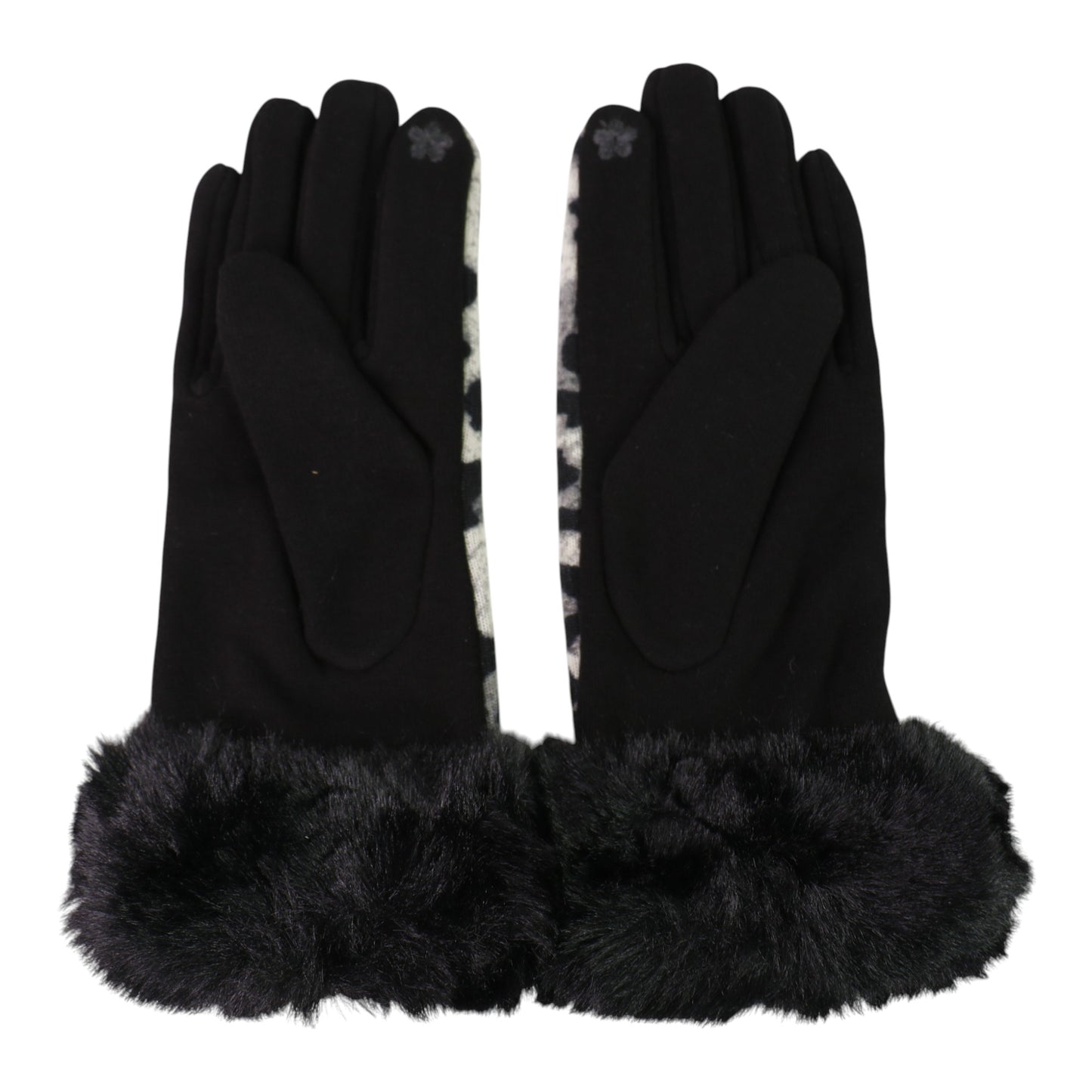 Women's Fur Leopard Pattern Gloves GL150.. (12PAIR)