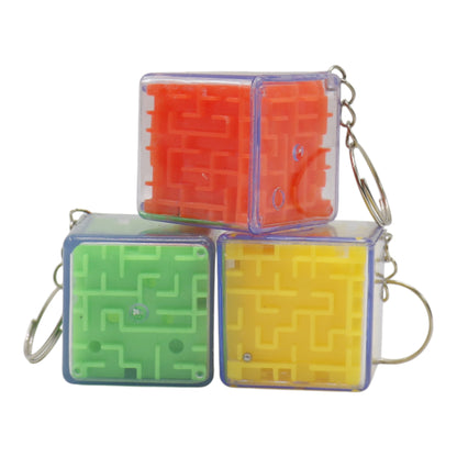 3D Maze Cube Keychains JK5910-7 (12PC)