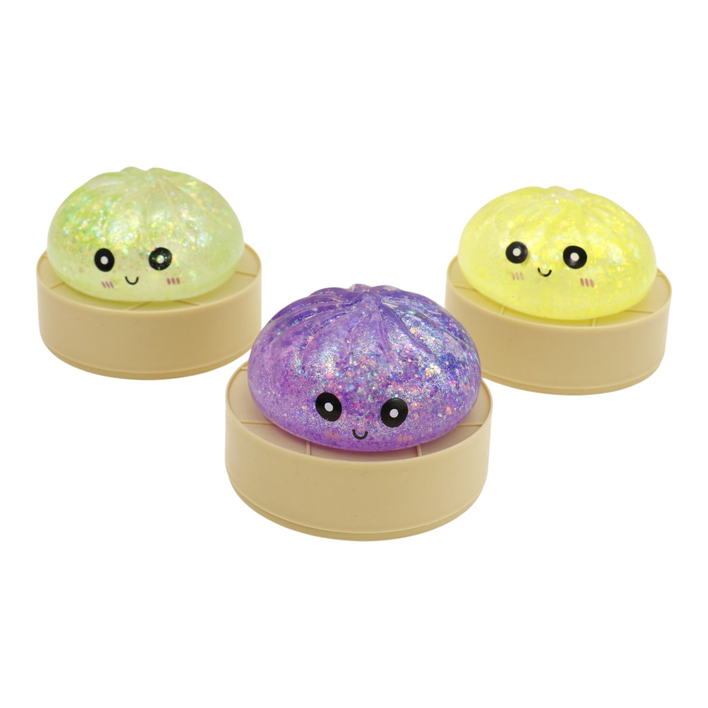Glitter Maltose Sugar Squishy Dumpling Toy JT6610-15 (12PC)