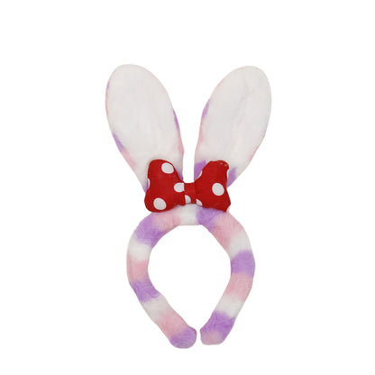 Cute Bunny Ribbon Stripe Headband HB3228-20. (12PC)