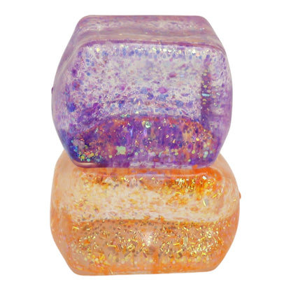 Iridescent Glitter Cube Maltose Putty Filled Squishy TY6327-11 (12PC)