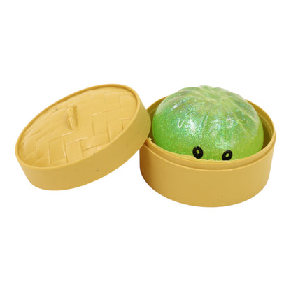 Mini Sugar Glittered Squishy Dumpling With Steamer SQ6606-6 (24PC)
