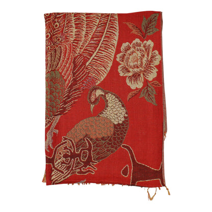 Metallic Pashmina Peacock  SCF4815-14 (12PC)