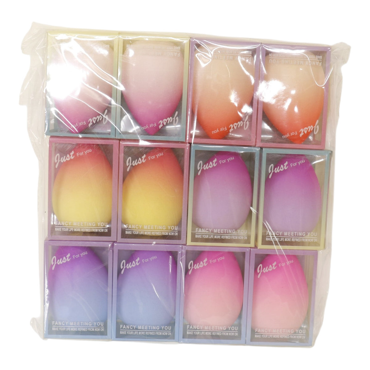 Multicolor Makeup Sponge Set 8506 (12PC)