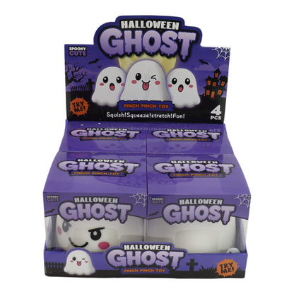 Jumbo 6 Inch Halloween Ghost Fluffy Squishy Toy SS6813-34 (4PC)