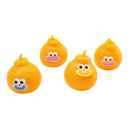 Goofy Smile Orange Tangerine Fluffy Slime Filled TPR Squishy Toy JT6831-11 (12PC)