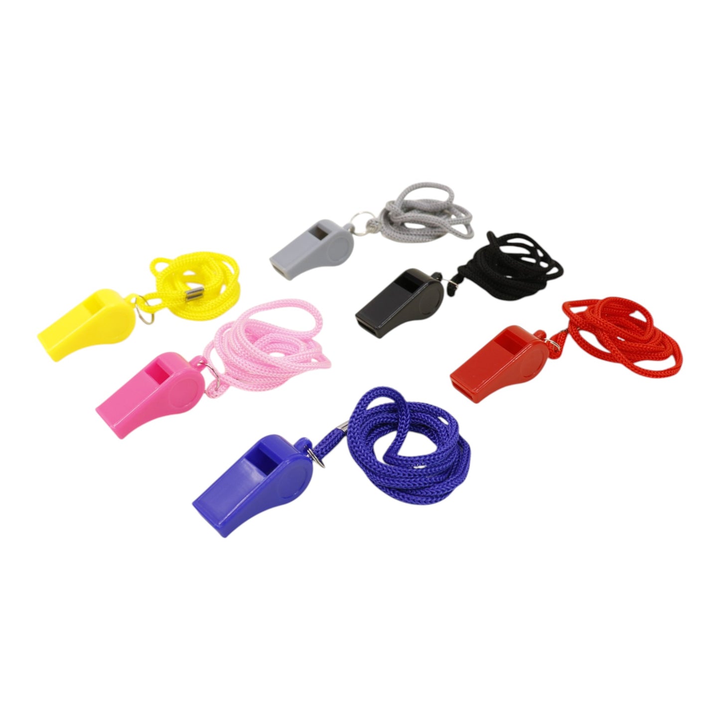 Plastic Referee Whistle With LanyardJM6122- 2 (12PC)