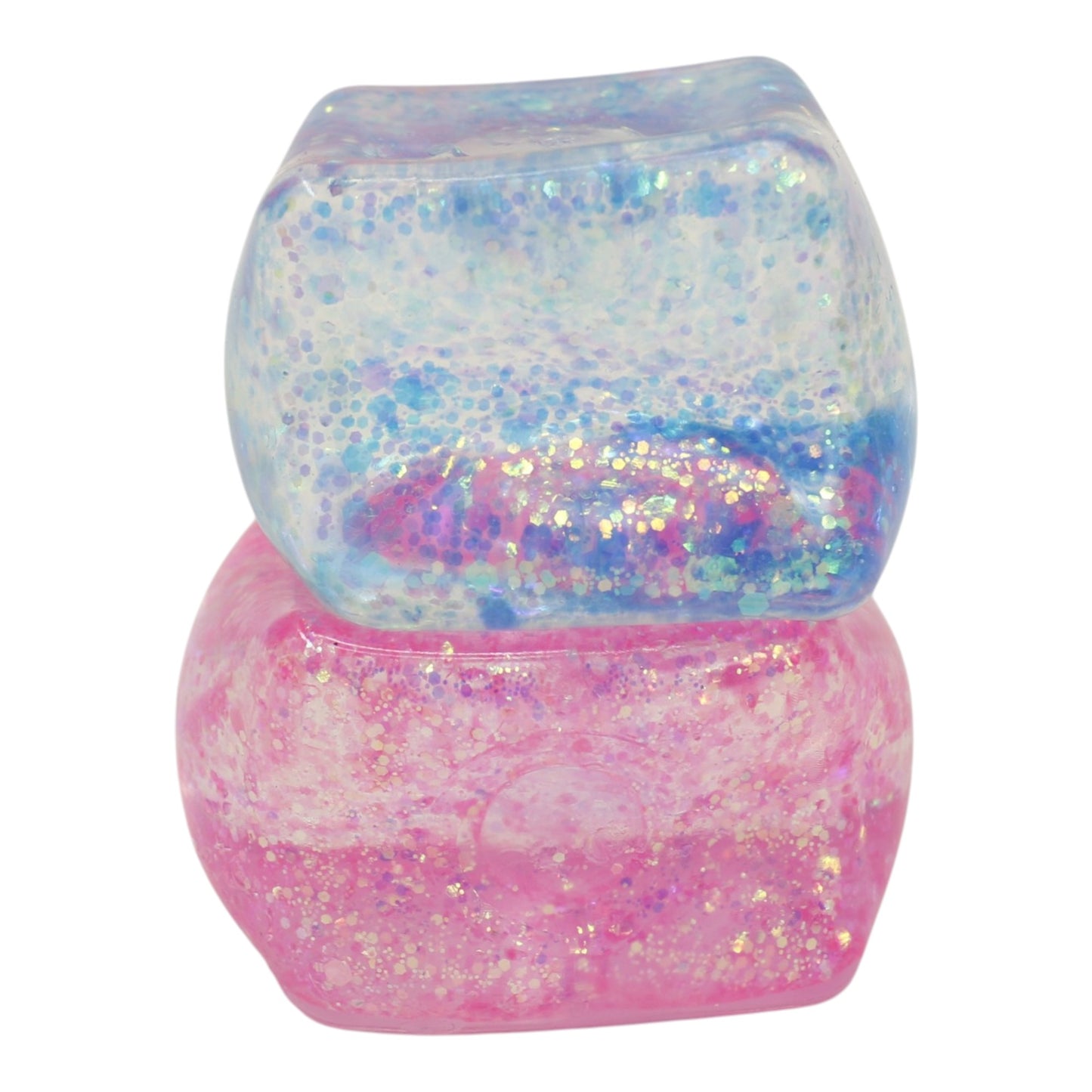 Iridescent Glitter Cube Maltose Putty Filled Squishy TY6327-11 (12PC)