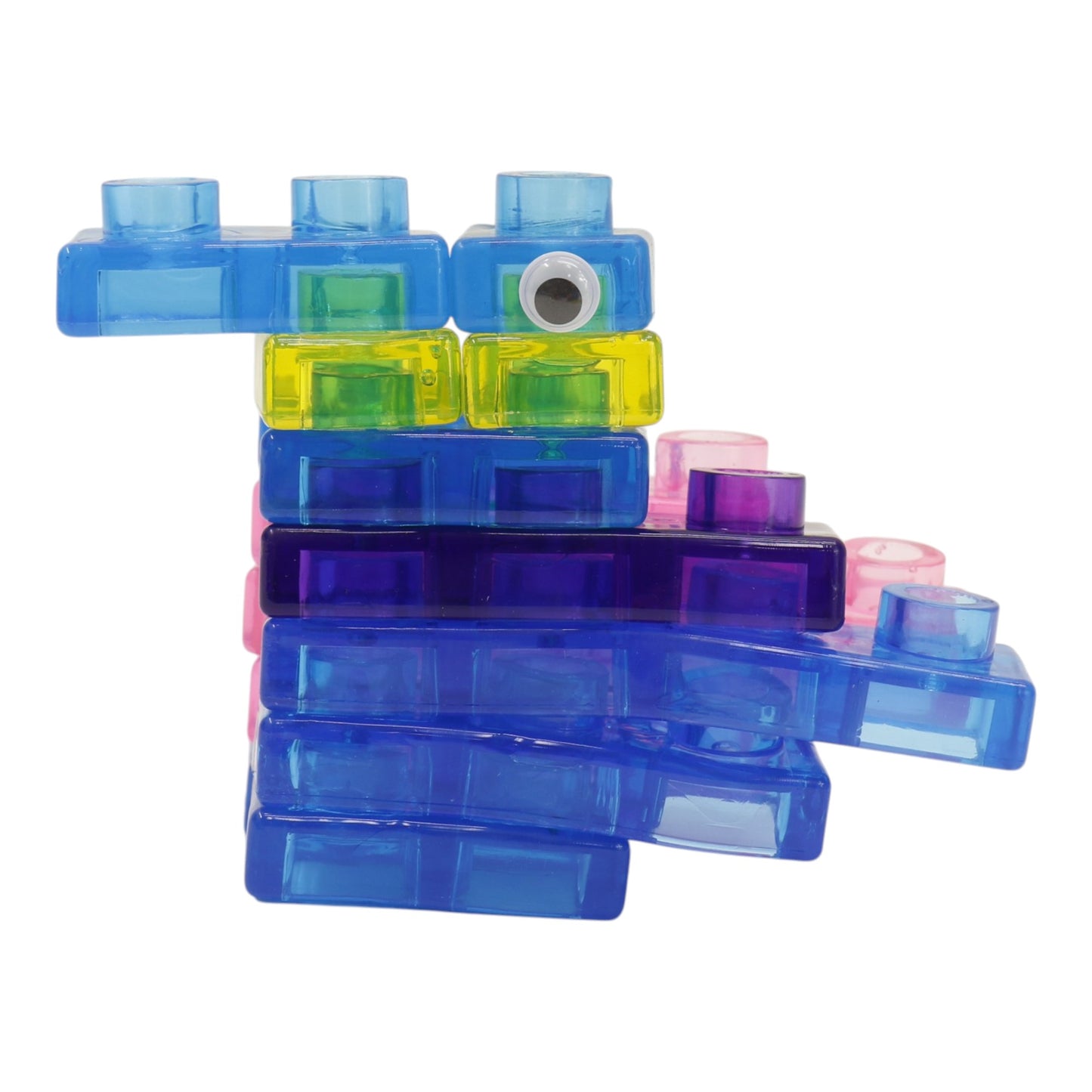 58 Count Colorful Gummy Squishy Sensory Building Block Toy ZPH-58 (12PC)