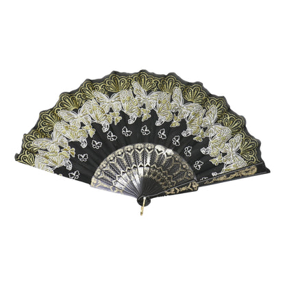 Butterfly Floral Glitter Handheld Folding Fan FNSZ09 (12PC)