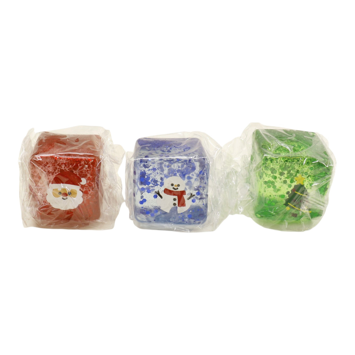 Christmas Glitter Cube Squishy Toy SS6821-9 (12PC)