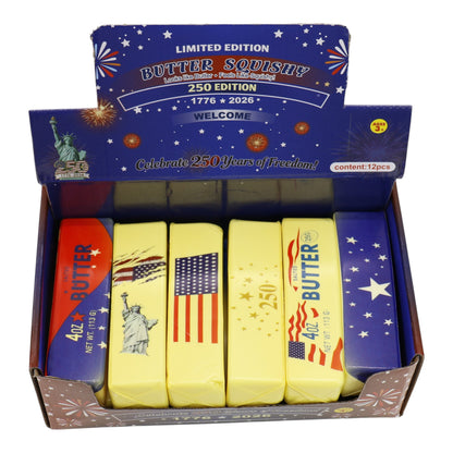 250th Patriotic USA Butter Soft Slow Rising Foam Squishy JT6506-24 (12PC)