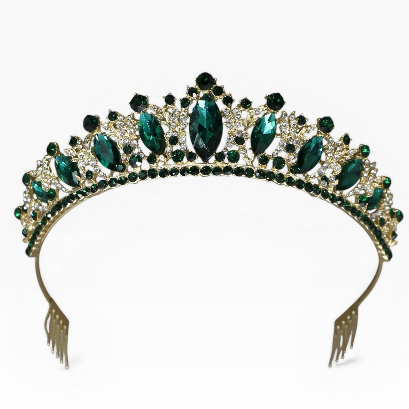 Crystal Tiara Crown HT0822 (2PC)