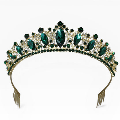 Crystal Tiara Crown HT0822 (2PC)