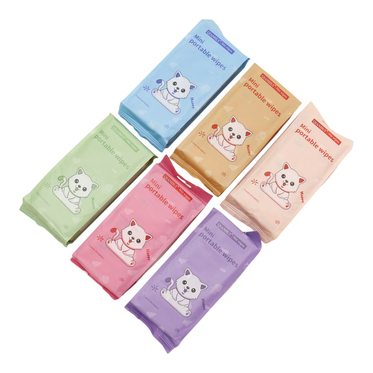 Cute Mini Portable  Wipes SJ0036 (12PK)