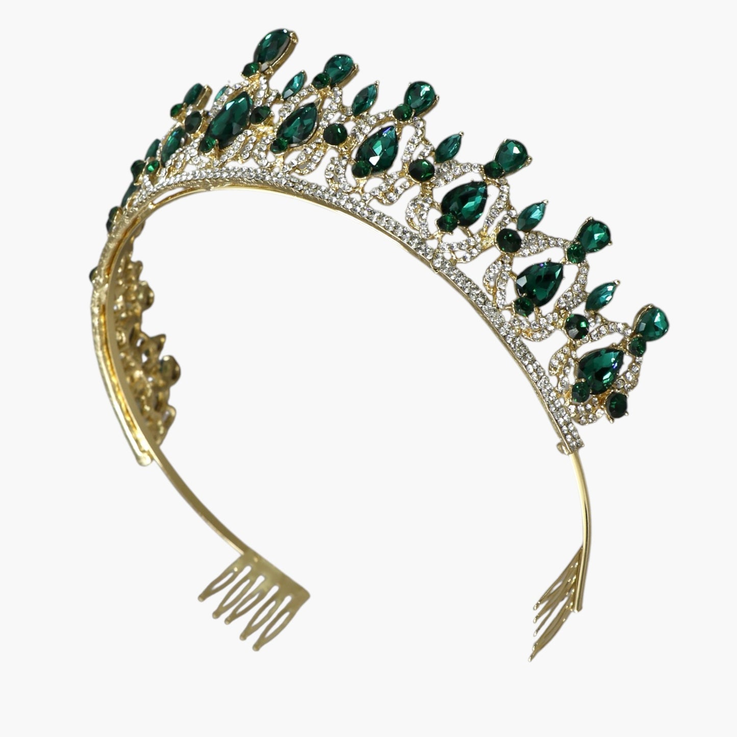 Crystal Tiara Crown HT0939 (2PC)