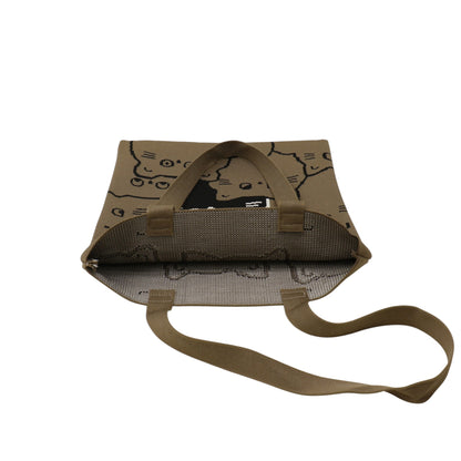 Cute Cat Pattern Knitted Tote Shoulder Bag JB6113-2 (12PC)