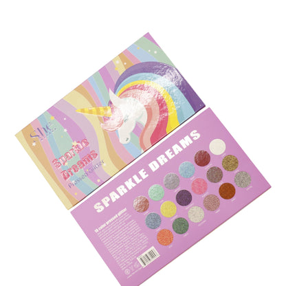 S. He 18 Color Pressed Glitter Palette PG01 (6PK)