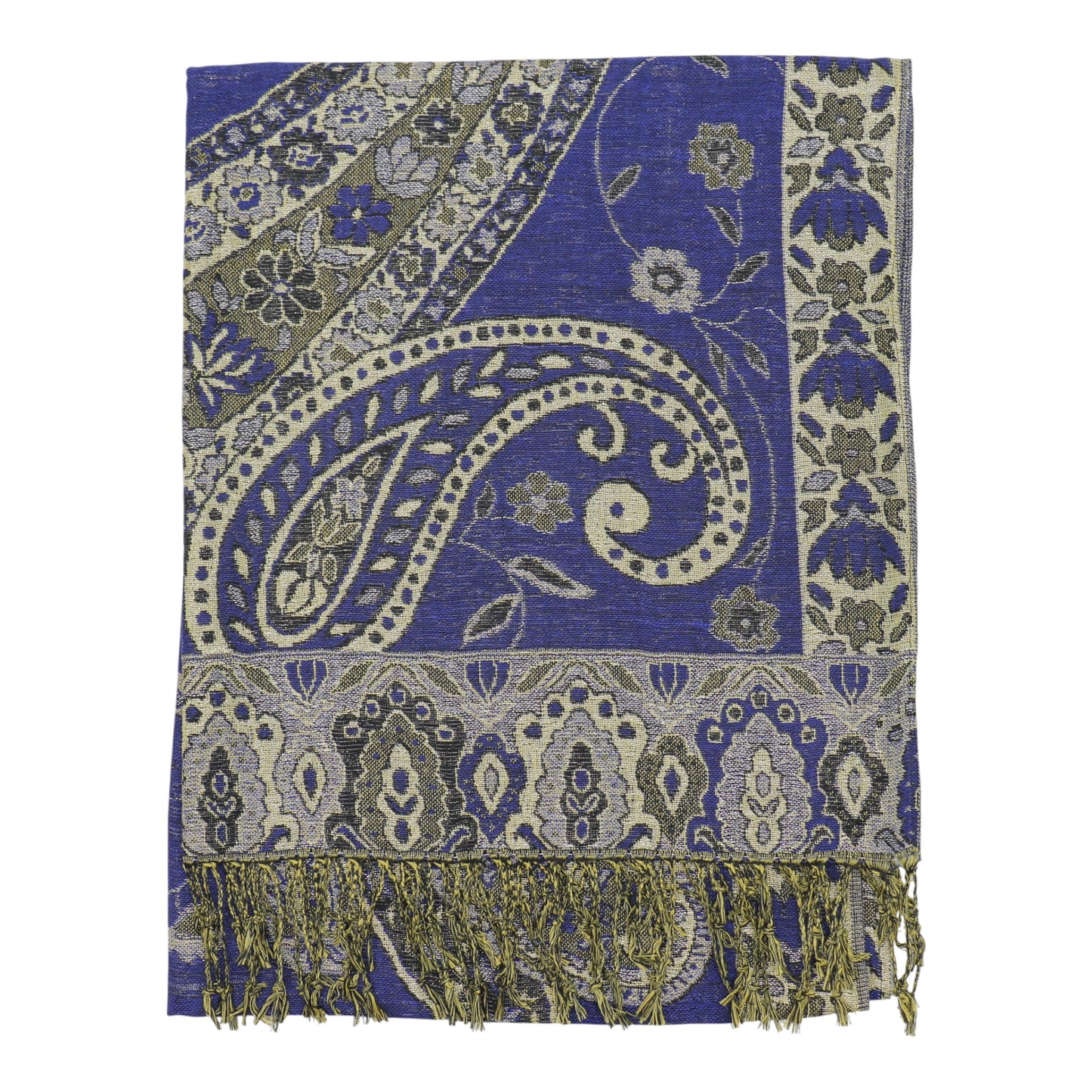 Metallic Pashmina Paisley Pattern SCF3719-30. (12PC)