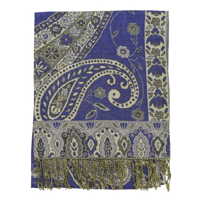 Metallic Pashmina Paisley Pattern SCF3719-30. (12PC)