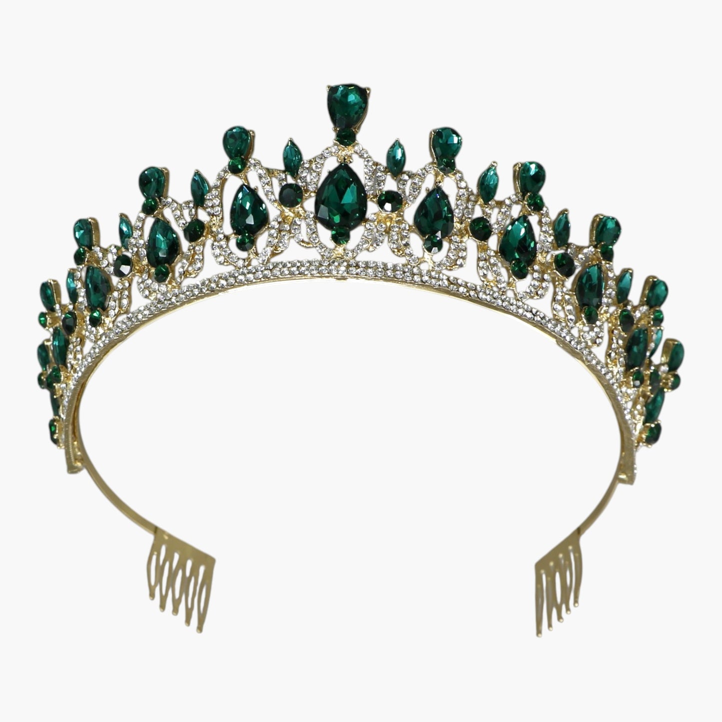 Crystal Tiara Crown HT0939 (2PC)