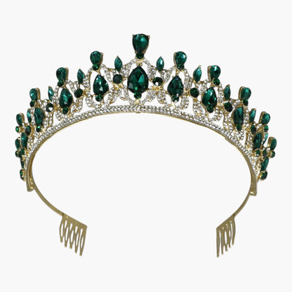 Crystal Tiara Crown HT0939 (2PC)