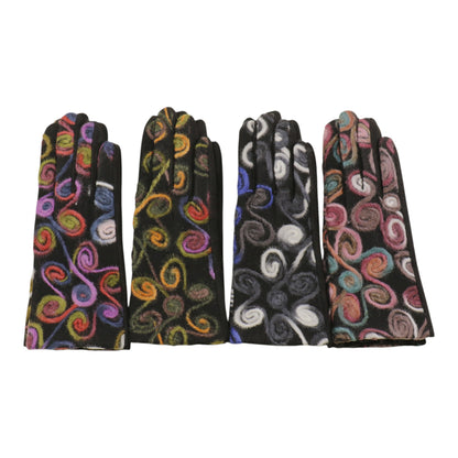 Women's Embroidery Texting Gloves GL6830-3 (12PAIR)